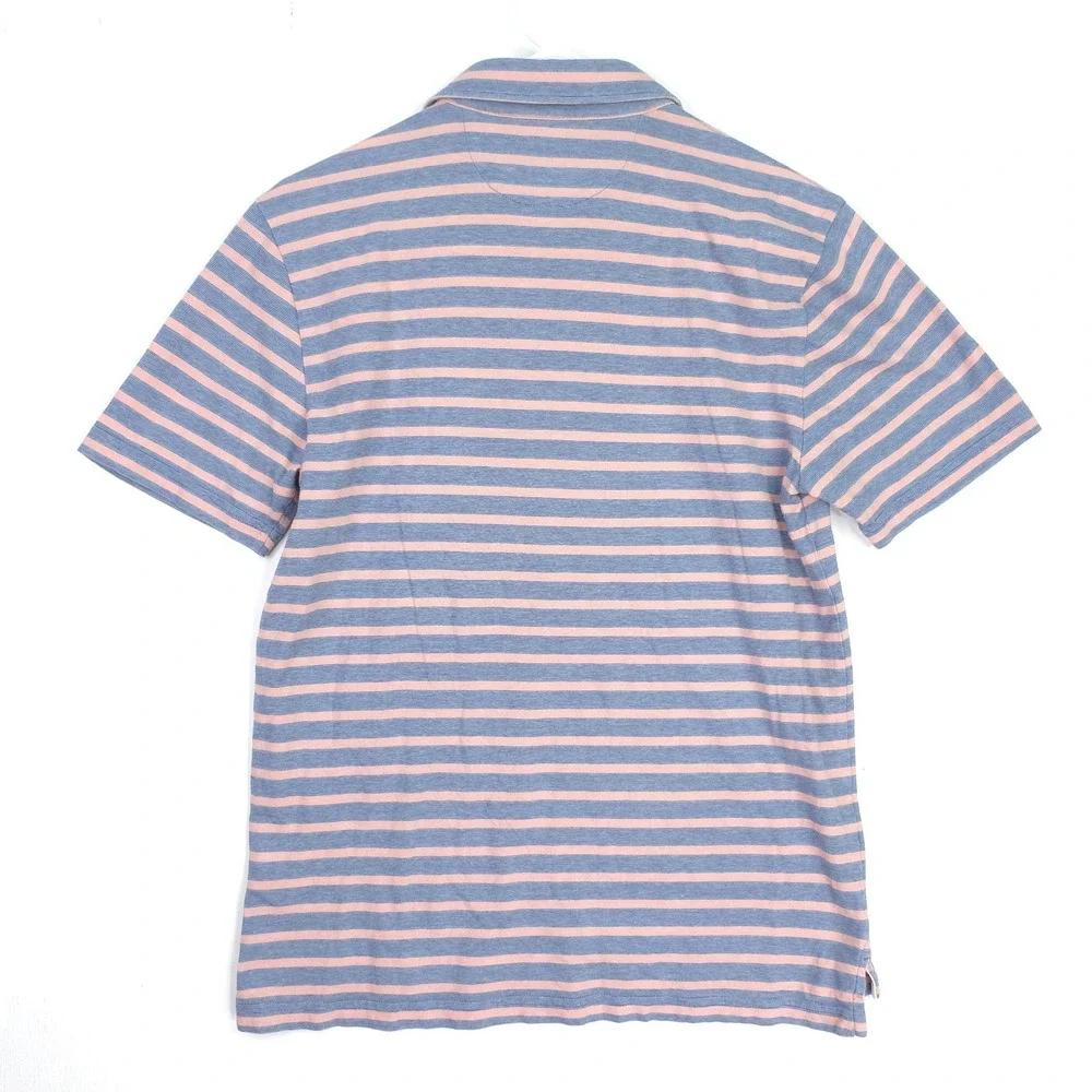Faherty Shirt Mens Small Pink Blue Isle Polo Short Sleeve Lightweight Striped‎ - Picture 6 of 9